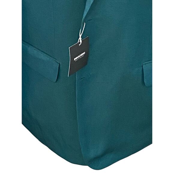 NEW Indochino Mens Teal Green Silk Linen Newbury Blazer Jacket Sz 52 - Picture 5 of 11